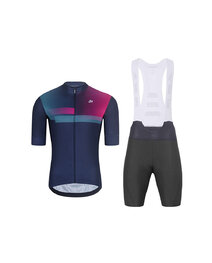 HOLOKOLO maillot corto y pantalón corto - SPECTRO - antracita/azul